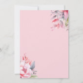 Invitation Cheval 2e anniversaire rose florale fille selle ve (Dos)