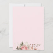 Invitation Cheval 6e anniversaire Fleurs roses roses rose sel (Dos)