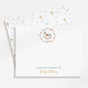 Invitation cheval à bascule, pom-poms, de la pépinière de car