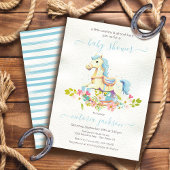 Invitation Cheval à rocher Baby shower petite fille