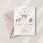 Invitation Cheval à rocher, berceau mobile, baby shower