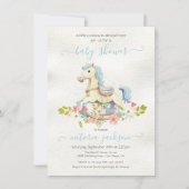 Invitation Cheval à rocher Petit Baby shower Cowboy (Devant)