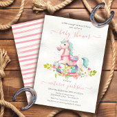 Invitation Cheval à rocher Petit Baby shower Cowboy
