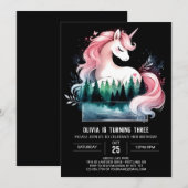 Invitation Cheval Adorable Jungle Anniversaire (Devant / Derrière)
