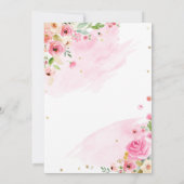 Invitation Cheval Anniversaire Fête Cowgirl rose Floral Anniv (Dos)