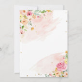 Invitation Cheval Anniversaire Fête Cowgirl rose Floral Anniv (Dos)