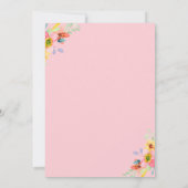 Invitation Cheval Anniversaire Floral Pony rose (Dos)