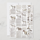 Invitation Cheval Antique Publicité Journal Art (Dos)