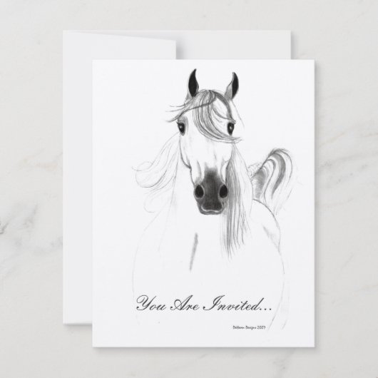 Invitation Cheval Arabe Classique (Devant)