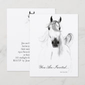 Invitation Cheval Arabe Classique (Devant / Derrière)