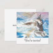 Invitation Cheval au milieu de la mer (Devant / Derrière)