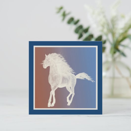 Invitation Cheval blanc (Debout devant)