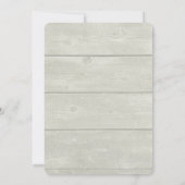 Invitation Cheval blanc et oiseau à la fête de Noël d'hiver (Dos)