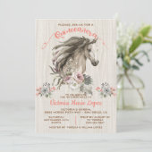 Invitation Cheval blanc fille Quinceañera 15e anniversaire In (Debout devant)