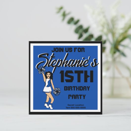 Invitation Cheval bleu #2 (Debout devant)