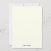 Invitation Cheval bleu marine sur ivoire mariage douche nupti (Dos)