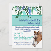 Invitation Cheval Brown Lover Autour De Fleur (Dos)