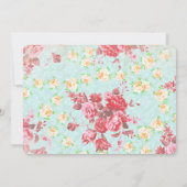 Invitation Cheval cowgirl anniversaire fille floral photo boi (Dos)