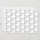 Invitation Cheval d'aquarelle d'anniversaire (Dos)