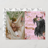 Invitation Cheval d'aquarelle d'anniversaire (Devant / Derrière)