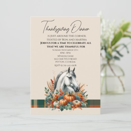 Invitation Cheval d'automne Équestre  (Debout devant)