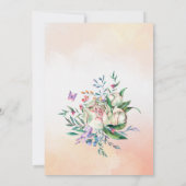 Invitation Cheval de bébé rose pastel avec baby shower mère (Dos)