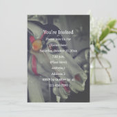 Invitation Cheval de carrousel noir et blanc Party (Debout devant)