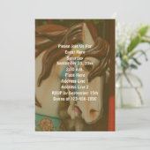 Invitation Cheval de carrousel personnalisable (Debout devant)