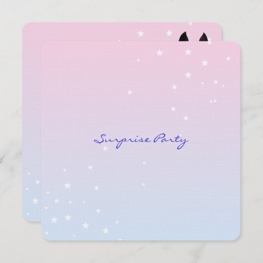 Invitation Cheval de châtaignes avec étoile blanche (Devant / Derrière)