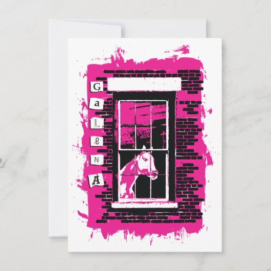 Invitation cheval de fenêtre (Devant)