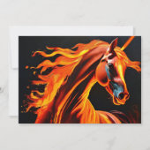 Invitation cheval de feu, cheval, animaux, flamme, feu (Devant)