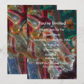 Invitation Cheval de manège ardent Fantaisie Art Fête (Devant / Derrière)