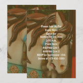 Invitation Cheval de manège personnalisable (Devant / Derrière)