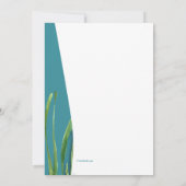 Invitation Cheval de mer et coquillages (Dos)