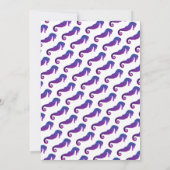 Invitation Cheval de mer violet, fête d'anniversaire aquatiqu (Dos)