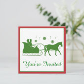 Invitation Cheval de mode de couture avec Snowflakes (Debout devant)