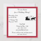 Invitation Cheval de mode de couture avec Snowflakes (Dos)
