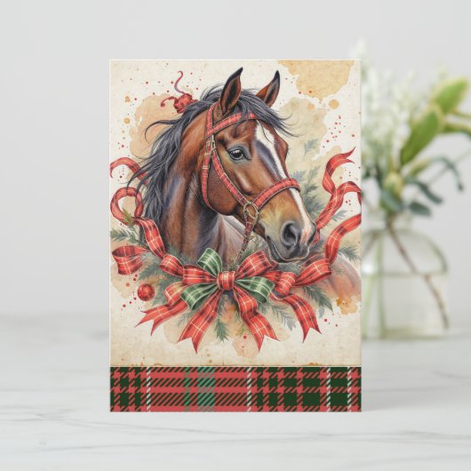 Invitation Cheval de Noël (Debout devant)