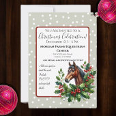 Invitation Cheval De Noël Avec Verdure