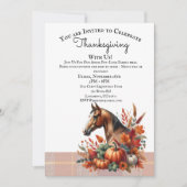 Invitation Cheval de Thanksgiving  (Devant)