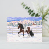 Invitation Cheval de Tinker Tinker Gypsy Vanner Brown Pinto (Debout devant)