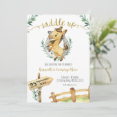 Invitation Cheval de verdure Saddle Up Anniversaire Invitatio (Debout devant)