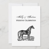 Invitation Cheval debout vintage (Devant)