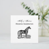 Invitation Cheval debout vintage (Debout devant)