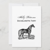 Invitation Cheval debout vintage (Devant)