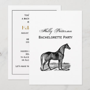 Invitation Cheval debout vintage