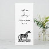 Invitation Cheval debout vintage (Debout devant)