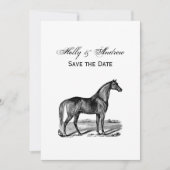 Invitation Cheval debout vintage (Devant)