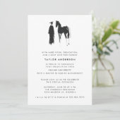 Invitation Cheval équestre moderne photo diplôme (Debout devant)