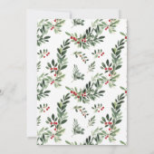 Invitation Cheval équestre Noël Wreath Fête (Dos)